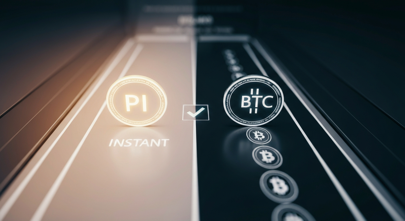 派網路(Pi Network)實測秒級結算　鏈上轉帳大勝比特幣(BTC)45 分鐘確認時間